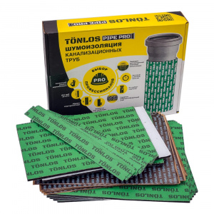 Комплект шумоизоляции для канализационных труб диаметром 110 (до 3,2 м)TONLOS PIPE PRO