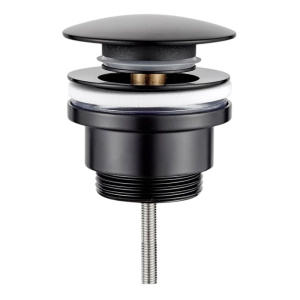 Донный клапан чёрный универсальный Ledeme L67B (Click/Clack)