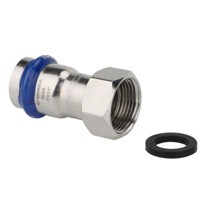 Муфта раструбная 28 мм х 3/4" ВР с накидной гайкой Varmega Inox Press