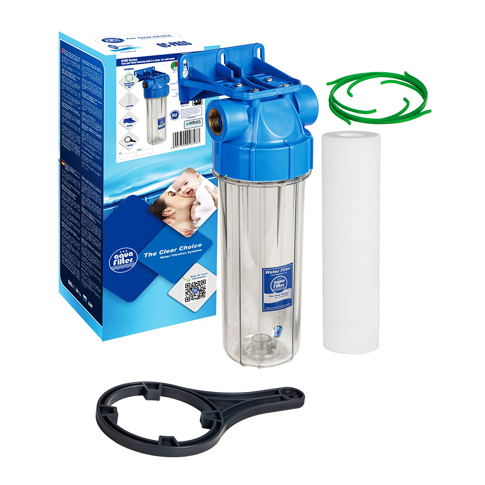 Магистральный фильтр для очистки воды 1/2" ВН AquaFilter FHPR12-B1-AQ с картриджем Магистральный фильтр для очистки воды 1/2" ВН AquaFilter FHPR12-B1-AQ с картриджем