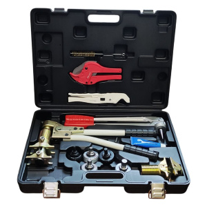 Пресс-инструмент ручной для труб Pink Ф16-20-25 и Stabil Ф16-20 с насадками и тисками, Millennium