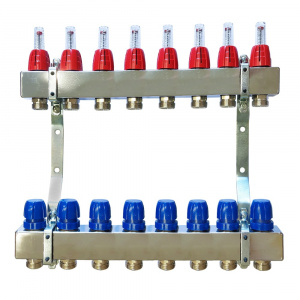 Коллектор для теплого пола Capricorn Optimum 1 на 8 выходов Коллектор для теплого пола Capricorn Optimum 1 на 8 выходов