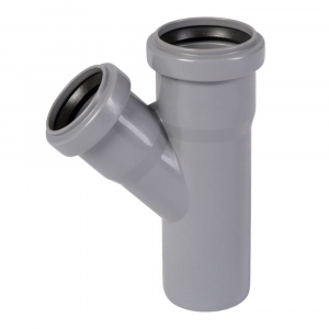 Тройник для внутренней канализации 50 х 40 мм 45° Wavin