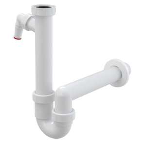 Сифон для мойки Alcaplast A81-DN40 трубчатый с накидной гайкой 6/4" и штуцером