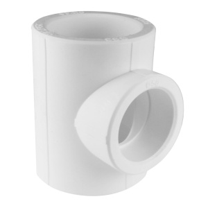 Тройник ПП (полипропиленовый) 63 мм белый VALFEX