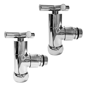 Соединение вентильное угловое с крестовым краном для полотенцесушителя 3/4"ВР х 1/2"НР LUXON