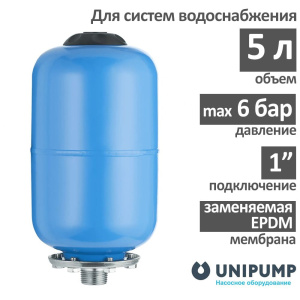 Гидроаккумулятор UNIPUMP (5 л.) вертикальный