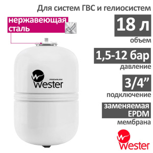 Расширительный бак Wester Premium WDV 18
