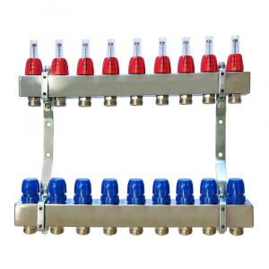 Коллектор для теплого пола Capricorn Optimum 1 на 9 выходов Коллектор для теплого пола Capricorn Optimum 1 на 9 выходов