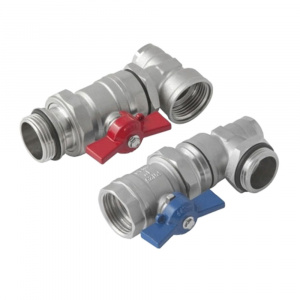 Узел угловой коллекторный 1" x G1" x G1" (пара) KAN-therm