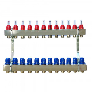 Коллектор для теплого пола Capricorn Optimum 1 на 12 выходов Коллектор для теплого пола Capricorn Optimum 1 на 12 выходов