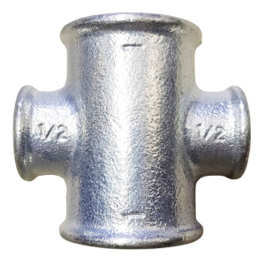 Крестовина оцинкованная чугунная 1" х 1/2" ВР Platinum Gebo