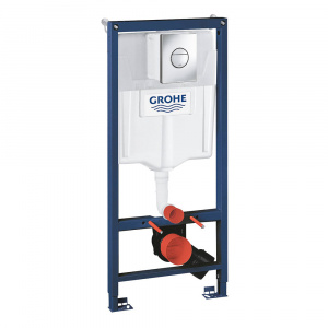 Инсталляция для навесного унитаза с круглой кнопкой GROHE Инсталляция для навесного унитаза с круглой кнопкой GROHE