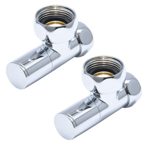 Соединение вентельное угловое с круглым краном для полотенцесушителя 1"ВР х 3/4"ВР LUXON