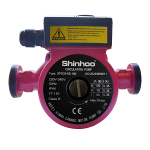 Насос циркуляционный Shinhoo GPD25-6S-180 с гайками Насос циркуляционный Shinhoo GPD25-6S-180 с гайками