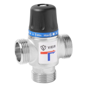 Термостатический смесительный клапан 1" НР (20-45°C Kvs-2,5), VIEIR