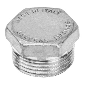 Заглушка латунная никелированная НР1/4" General Fittings