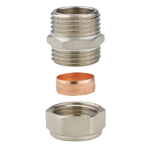 Соединитель 15 x 1/2" для подключения медной трубки (серия VM093) VARMEGA