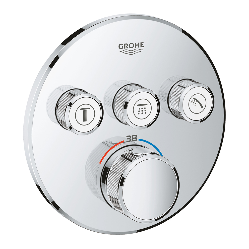 Термостатический смеситель скрытого монтажа для ванны/душа Grohe Grohtherm SmartControl 29121000 Термостатический смеситель скрытого монтажа для ванны/душа Grohe Grohtherm SmartControl 29121000
