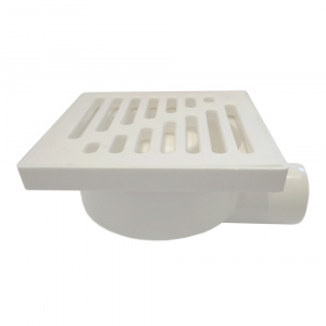 Трап для душа угловой c пластиковой решёткой 150х150 мм Good Work DN 50, белый