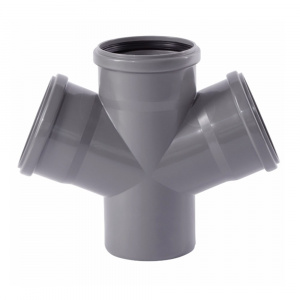Крестовина для внутренней канализации 110 х 110 х 110 х 67° Wavin