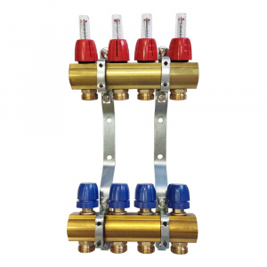 Коллектор для теплого пола латунный Capricorn Optimum 1 на 4 выхода Коллектор для теплого пола латунный Capricorn Optimum 1 на 4 выхода