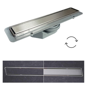 Душевой трап линейный 650 мм 2в1 Pestan Confluo Primo Compact Line (хром матовый / под плитку)