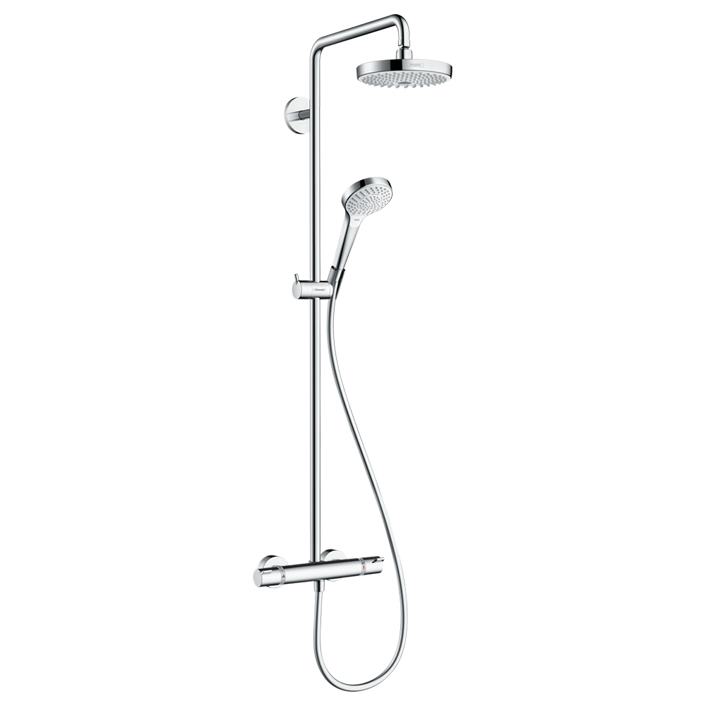 Термостатическая душевая система Hansgrohe Croma Select S 180 2jet 27253400 Термостатическая душевая система Hansgrohe Croma Select S 180 2jet 27253400