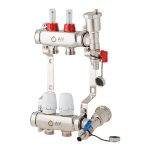 Коллекторная группа для теплого пола на 2 выхода AV Engineering AVE136