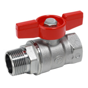 Кран шаровой полнопроходной 1 1/4" ВР/НР бабочка Giacomini R854