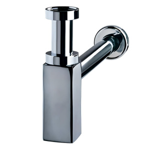 Сифон латунный для раковины WIRQUIN CAREIS 1 1/4" х 32 мм без выпуска, отвод с розеткой, хром