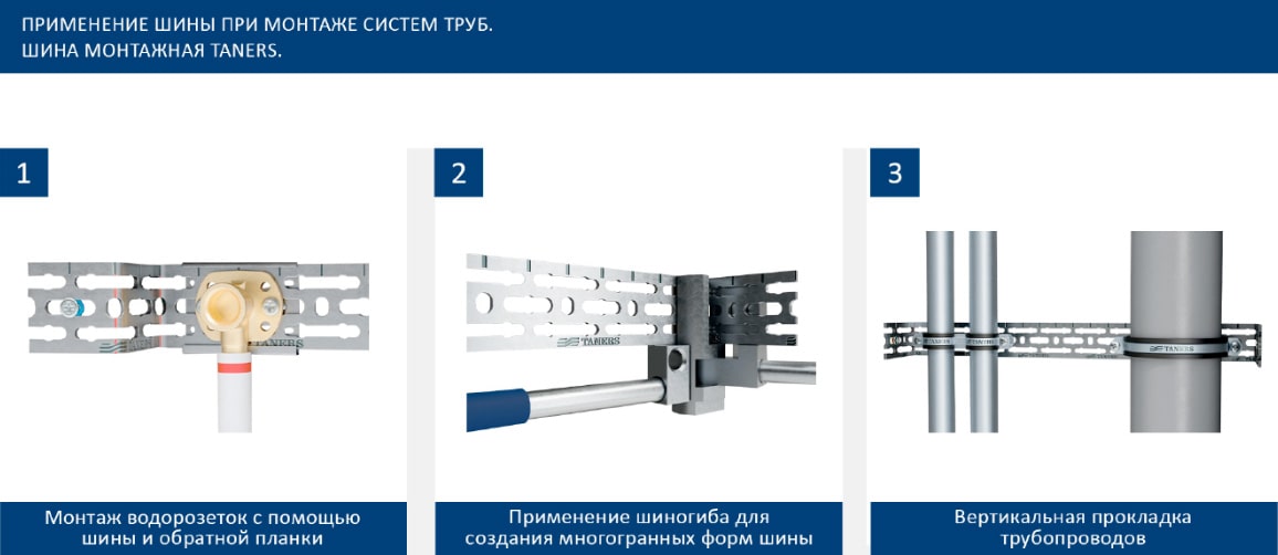 TПрофиль монтажный (шина сантехническая) 50 х 3 х 2000 мм TANERS Taners-isp.jpg