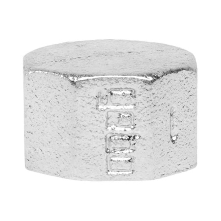 Заглушка оцинкованная чугунная 1/2" ВР Platinum Gebo