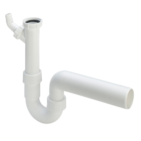 Сифон для мойки 1"1/2 без выпуска с отводом для слива и трубкой 45° х 50 мм Viega