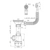 Сифон для мойки с круглым гибким переливом 3 1/2" х 40 мм Ани Грот А0142S