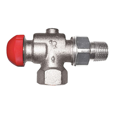 Клапан термостатический ГЕРЦ-TS-90-V угловой осевой 1/2" с преднастройкой