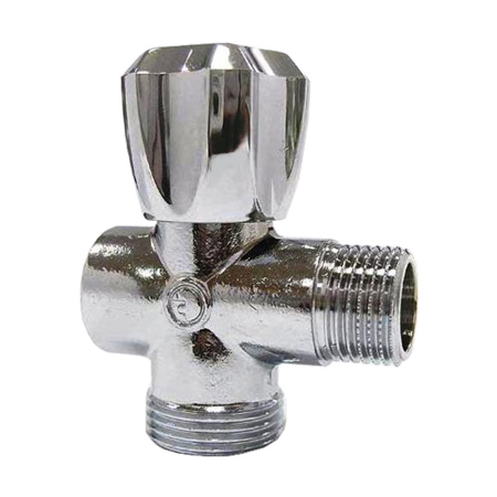 Кран трехпроходной вентельный 1/2" x 1/2" x 3/4" Fornara