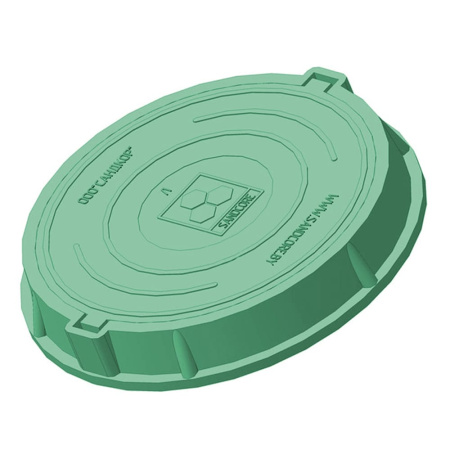 Люк легкий канализационный 2.3 т Сандкор зеленый