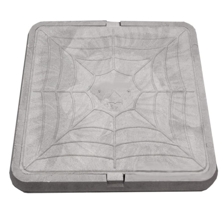 Люк канализационный садовый лёгкий квадратный, 3 т., серый