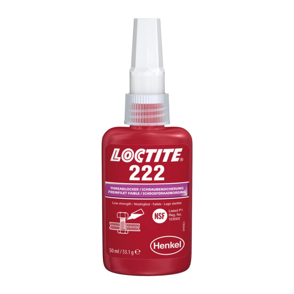 Loctite 222, 50 мл. Резьбовой герметик фиксатор низкой прочности