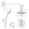 Душевая система скрытого монтажа с термостатом Hansgrohe Ecostat E