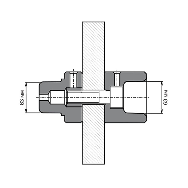Насадка для паяльника 63 мм парная, Wavin Ekoplastik