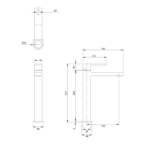 Смеситель для умывальника Omnires Baretti BA7812CR высокий