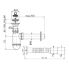 Сифон для умывальника с гибким соединением DN 40 Alcaplast A41+A770 с нержавеющей решеткой DN63