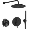 Душевая система скрытого монтажа Ideal Standard Ceraline Black 6 в 1, чёрный (лейка-стик, верхний душ 300 мм)