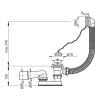 Сифон для ванны с переливом Alcaplast A501, 57 cм