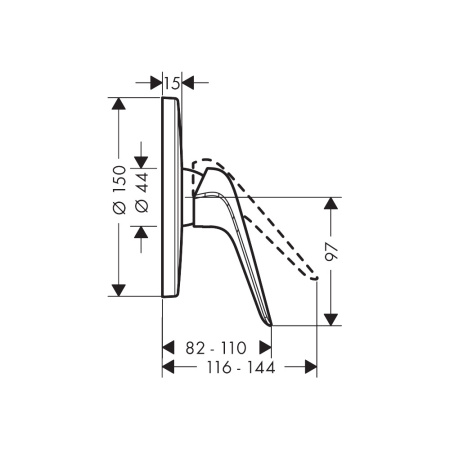 Смеситель скрытого монтажа для душа Hansgrohe Novus 71065000