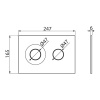 Кнопка смыва для инсталляции Alcadrain Dot.Dot. M1978-7 (Alcaplast), черный-мат/золотой-мат