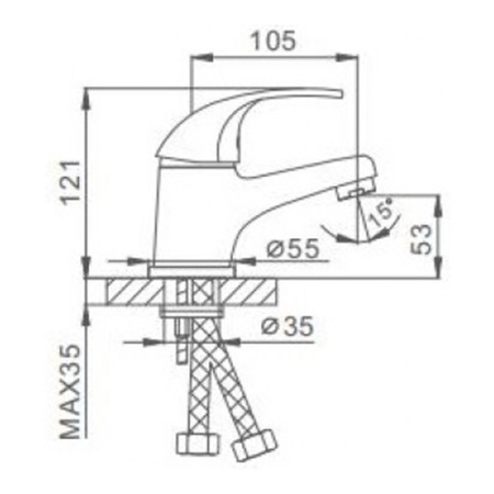 Смеситель для умывальника Frap F1003 хром