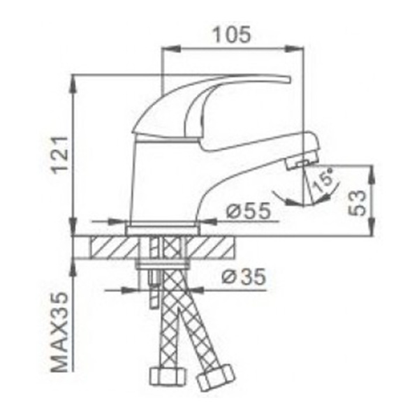 Смеситель для умывальника Frap F1003 хром